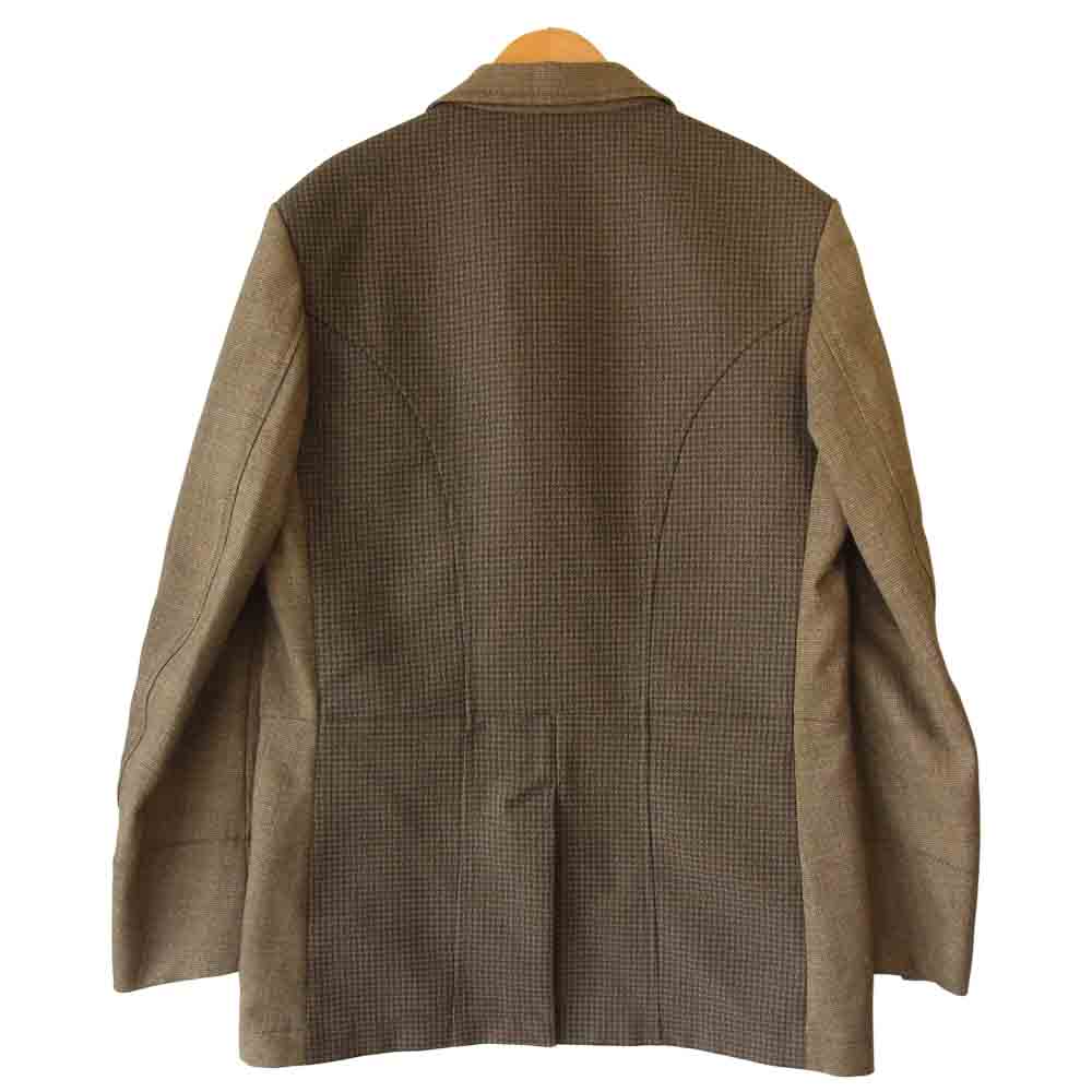 UNDERCOVER アンダーカバー 21SS UC1A4101-2 チェックウエスト切替三つボタンジャケット ブラウン系 2【新古品】【未使用】【中古】