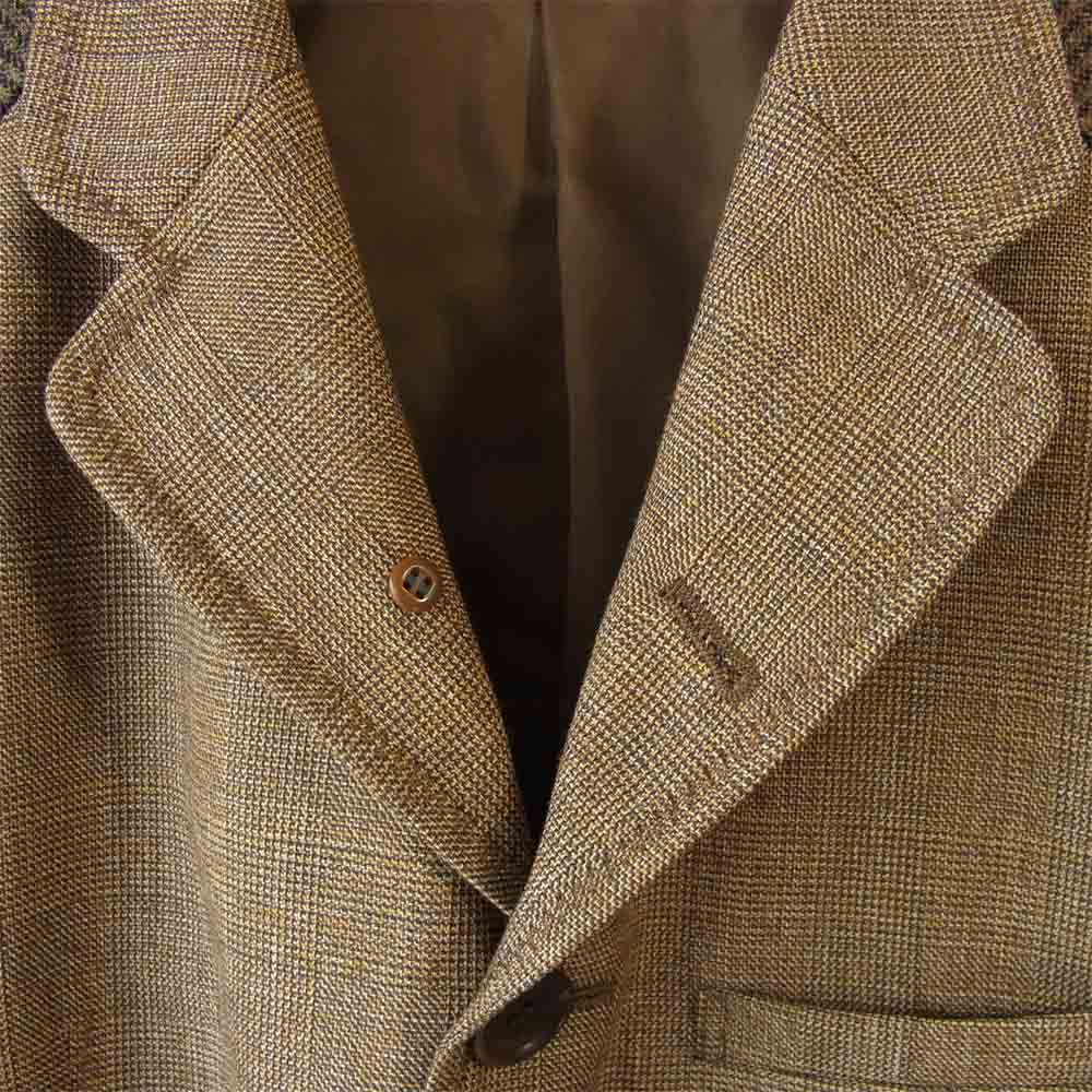 UNDERCOVER アンダーカバー 21SS UC1A4101-2 チェックウエスト切替三つボタンジャケット ブラウン系 2【新古品】【未使用】【中古】