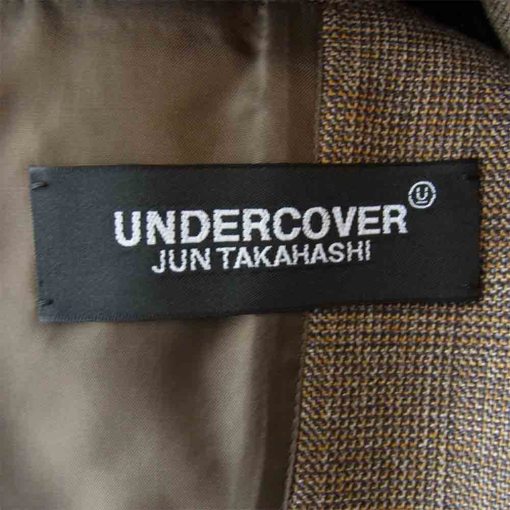 UNDERCOVER アンダーカバー 21SS UC1A4101-2 チェックウエスト切替三つボタンジャケット ブラウン系 2【新古品】【未使用】【中古】