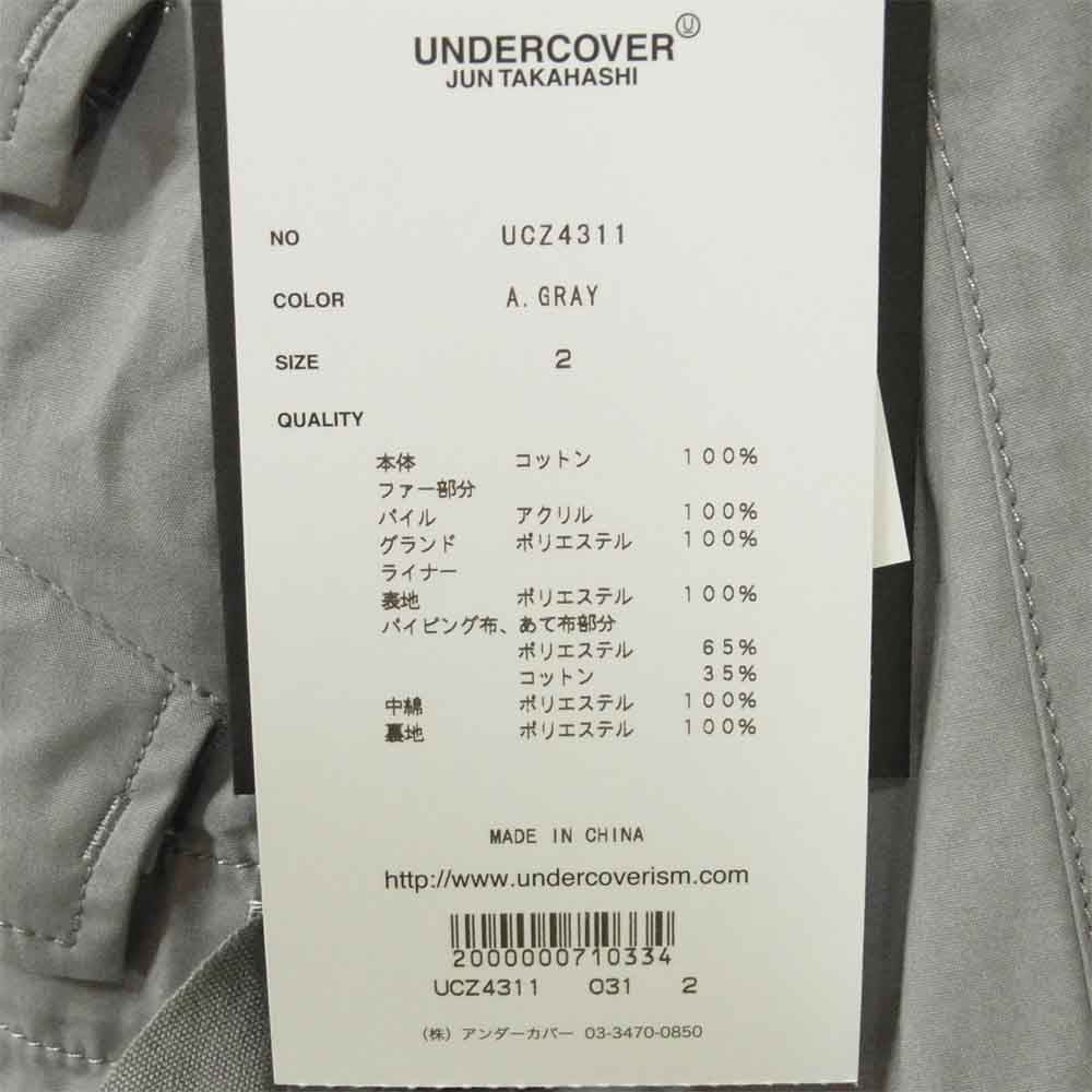 UNDERCOVER アンダーカバー 20AW UCZ4311 Black Patched & Embroidered Parka 蜘蛛巣城コラボ モッズ コート グレー系 2【極上美品】【中古】