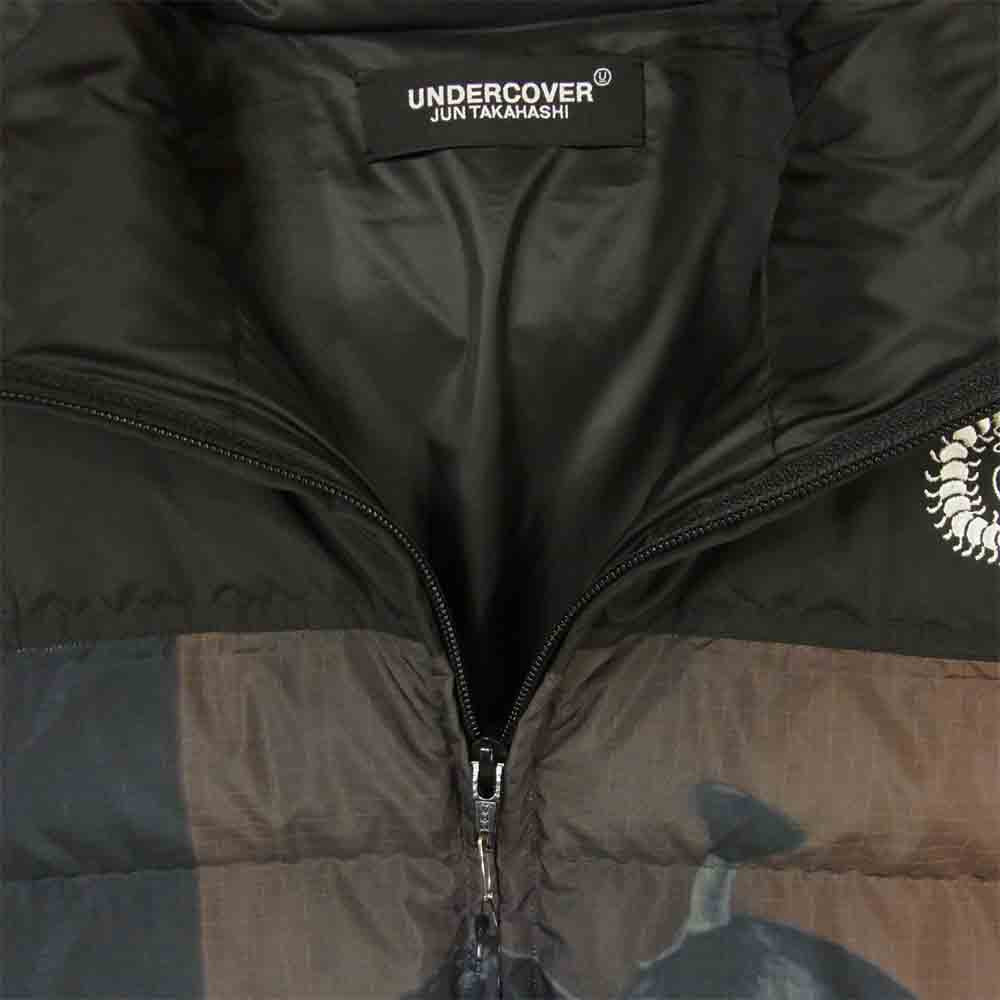 UNDERCOVER アンダーカバー 20AW UCZ4209-1 PRINTED DOWN JACKET 蜘蛛巣城コラボ プリンテッド ダウン ジャケット ブラウン系 2【極上美品】【中古】