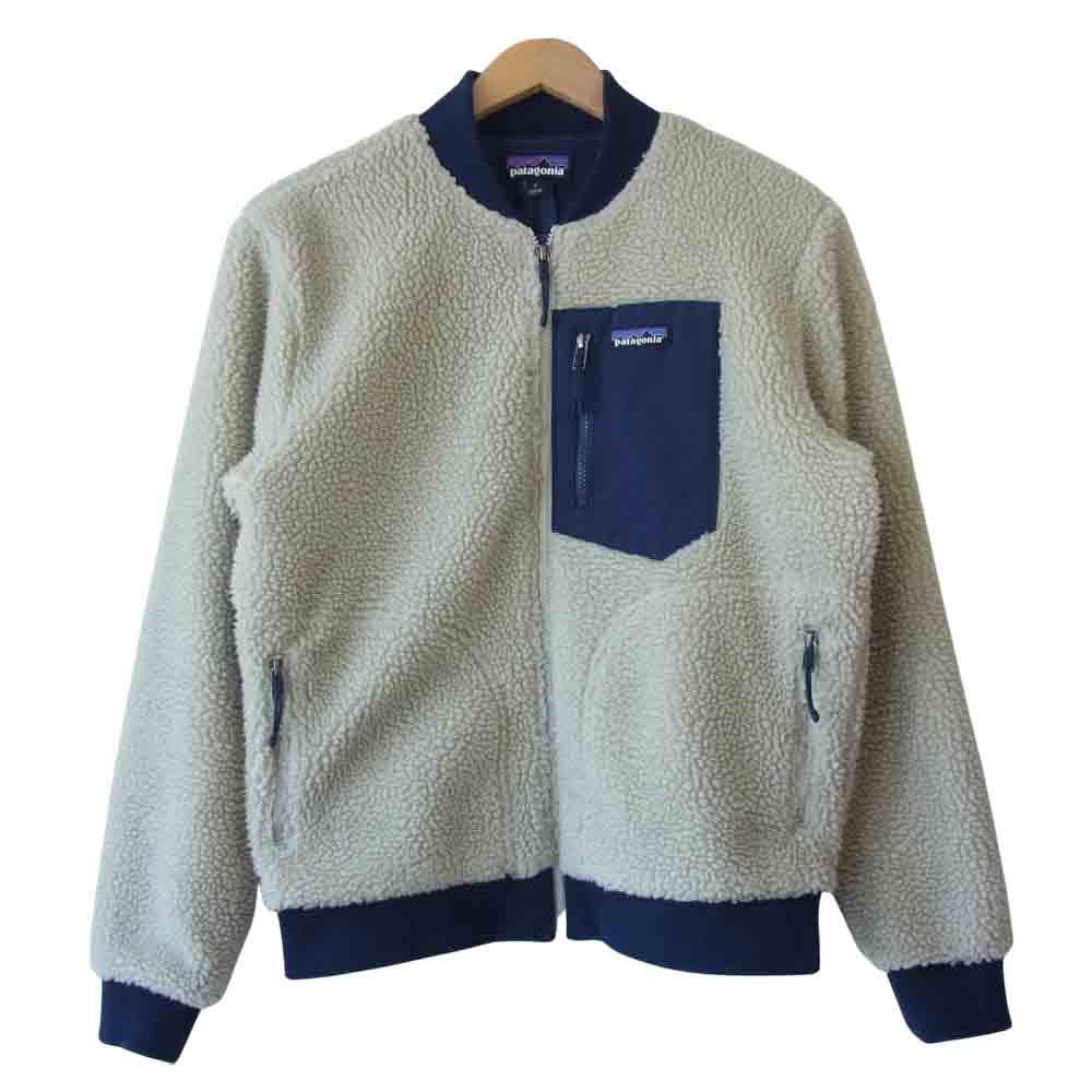 patagonia パタゴニア 22830 Retro-X Bomber Jacket レトロX ボマー ジャケット ベージュ×ネイビー S【中古】