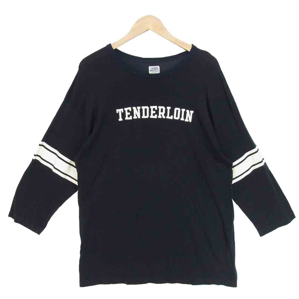 TENDERLOIN テンダーロイン T-NFL 3/4 フットボール 7分袖 Tシャツ 日本製 プリント ブラック系 M【中古】