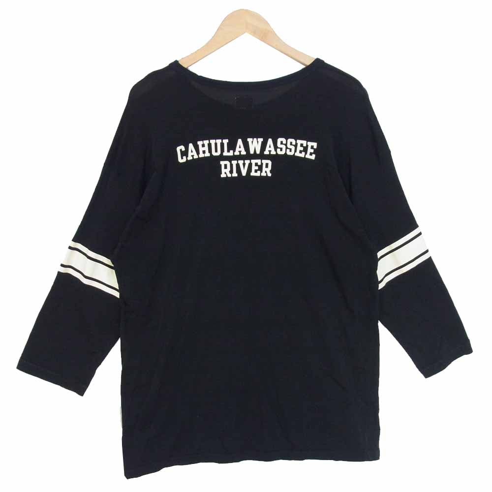 TENDERLOIN テンダーロイン T-NFL 3/4 フットボール 7分袖 Tシャツ 日本製 プリント ブラック系 M【中古】
