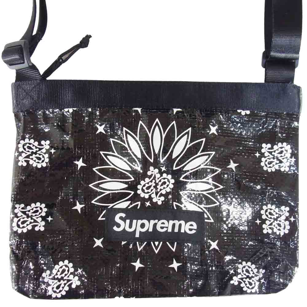 Supreme シュプリーム 21SS Bandana Tarp Side Bag バンダナ タープ サイド バッグ ブラック系【中古】