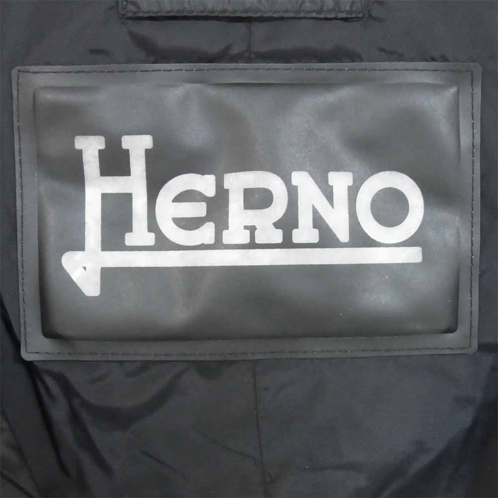 Herno ヘルノ PI0334U 国内正規品 ウルトラライト ダウン ダブル ブレスト ジレ ブラック系 50【中古】