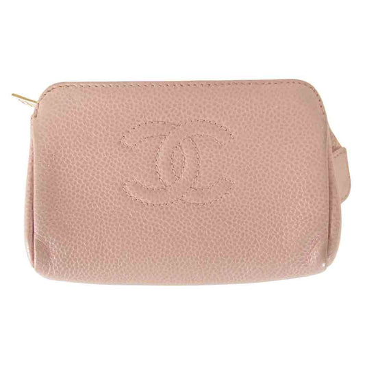 CHANEL シャネル ココマーク ポーチ ピンク系【中古】