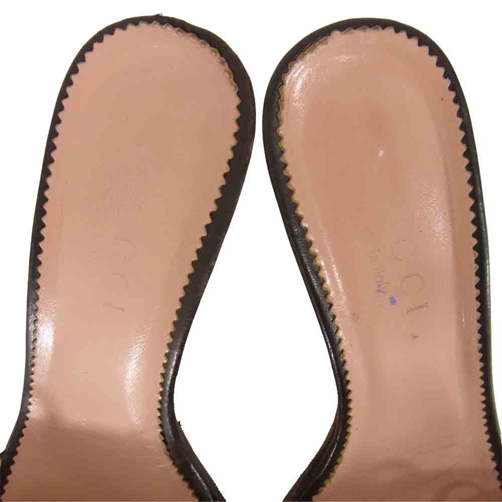 GUCCI グッチ サンダル ミュール ブラウン系 36 1/2 C【中古】