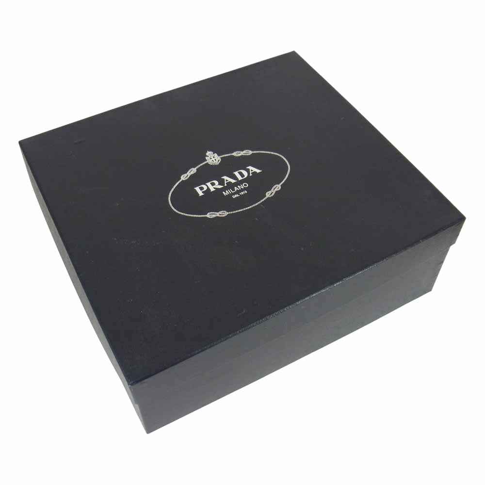 PRADA プラダ サイドジップ ヒール ショート ブーツ ブラウン系 37 1/2【中古】