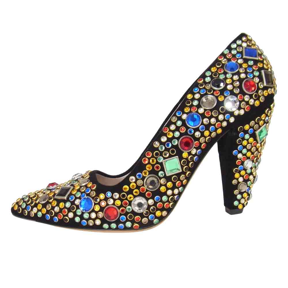 MIUMIU ミュウミュウ ラインストーン パンプス マルチカラー系 37 1/2【中古】