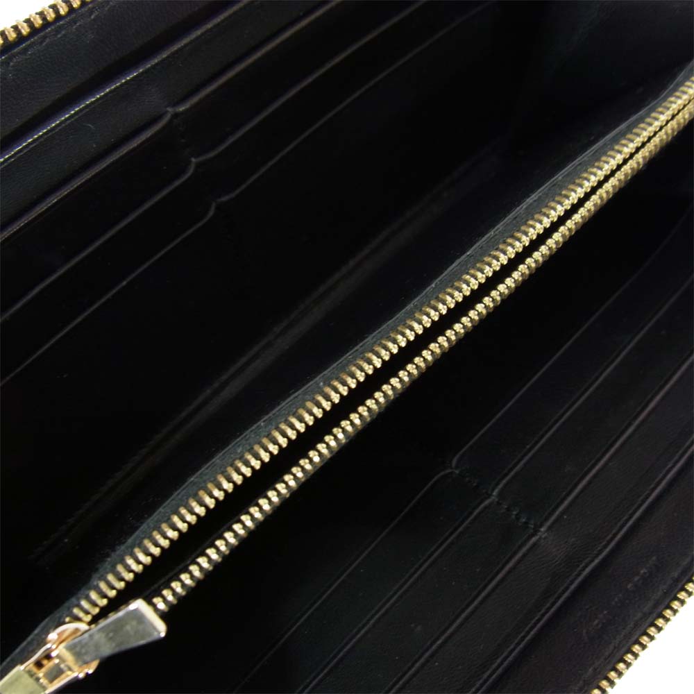 CELINE セリーヌ バイカラー ラウンドジップ 長財布 イエロー系【中古