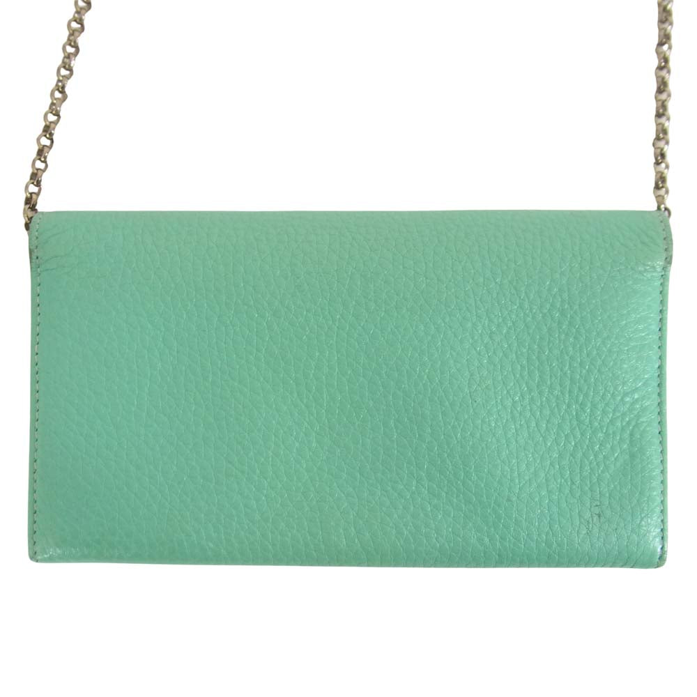 TIFFANY&Co. ティファニー チェーン ウォレット ライトブルー系【中古】