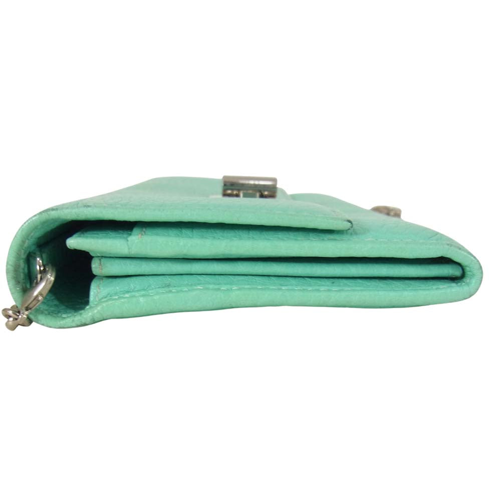 TIFFANY&Co. ティファニー チェーン ウォレット ライトブルー系【中古】