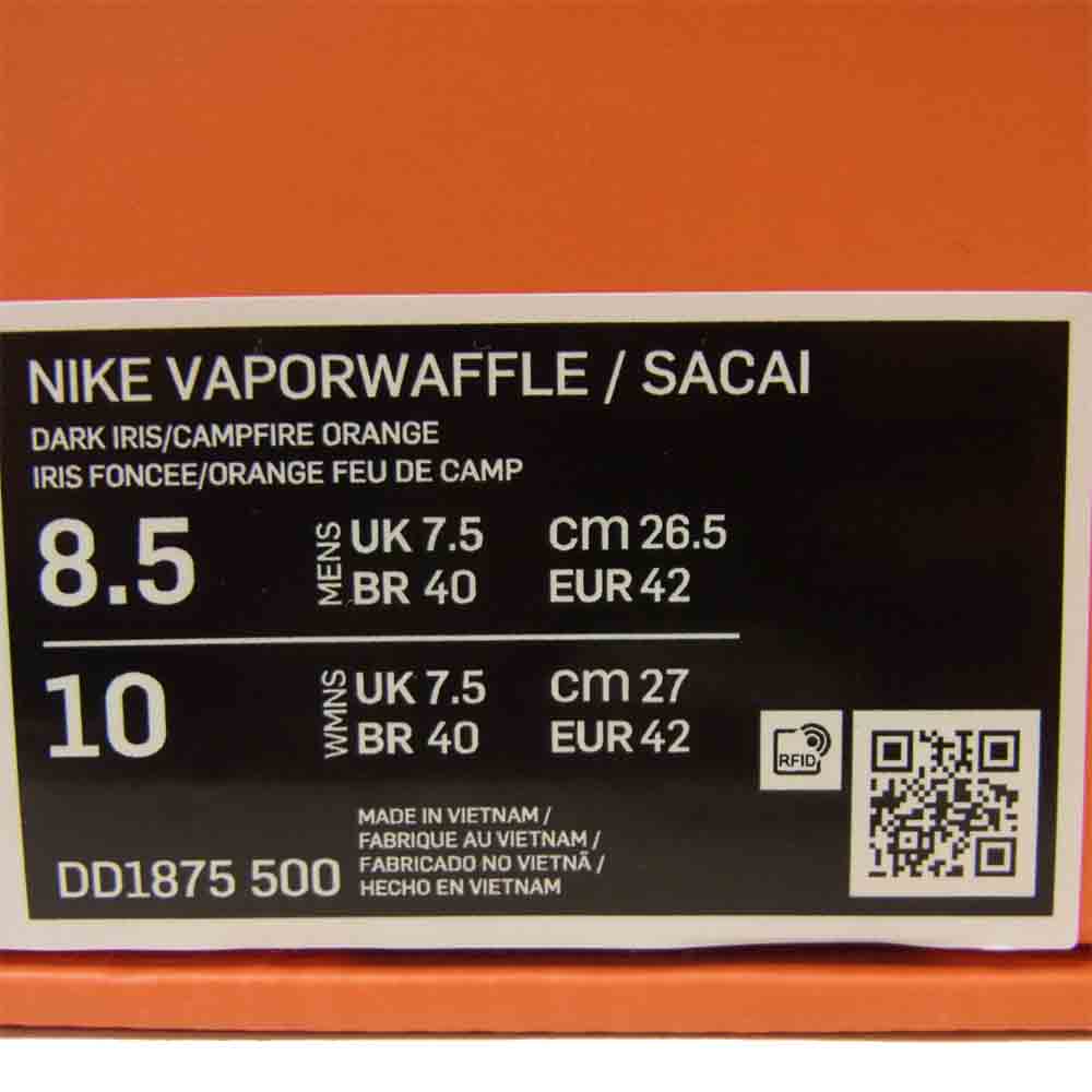 NIKE ナイキ 21SS DD1875-500 サカイ SACAI VAPORWAFFLE ヴェイパーワッフル スニーカー パープル系 26.5cm【新古品】【未使用】【中古】