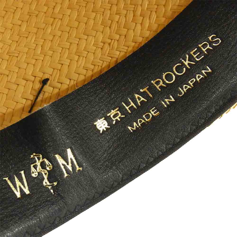 WACKO MARIA ワコマリア 東京HAT ROCKERS 天然草ハット 中折れハット 帽子 日本製 ライトブラウン系 L【中古】