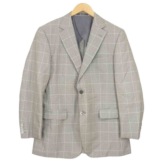 Aquascutum アクアスキュータム 100AB7 シングル スーツ シルク ジャケット グレー系 サイズ表記無【中古】