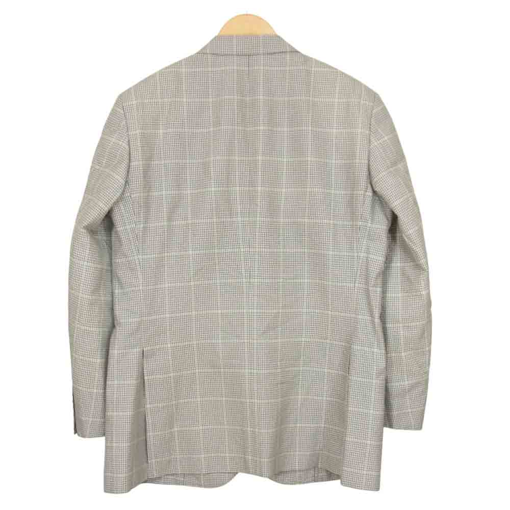 Aquascutum アクアスキュータム 100AB7 シングル スーツ シルク ジャケット グレー系 サイズ表記無【中古】