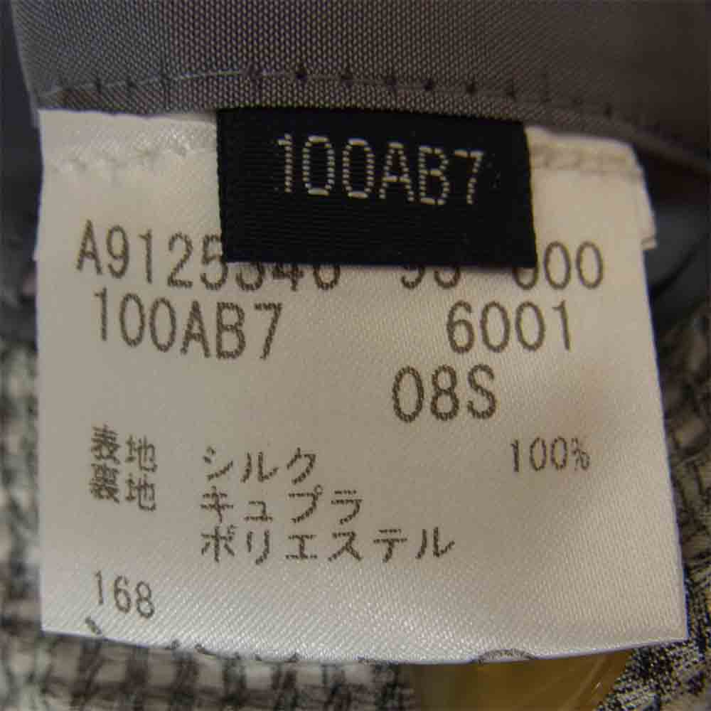 Aquascutum アクアスキュータム 100AB7 シングル スーツ シルク ジャケット グレー系 サイズ表記無【中古】