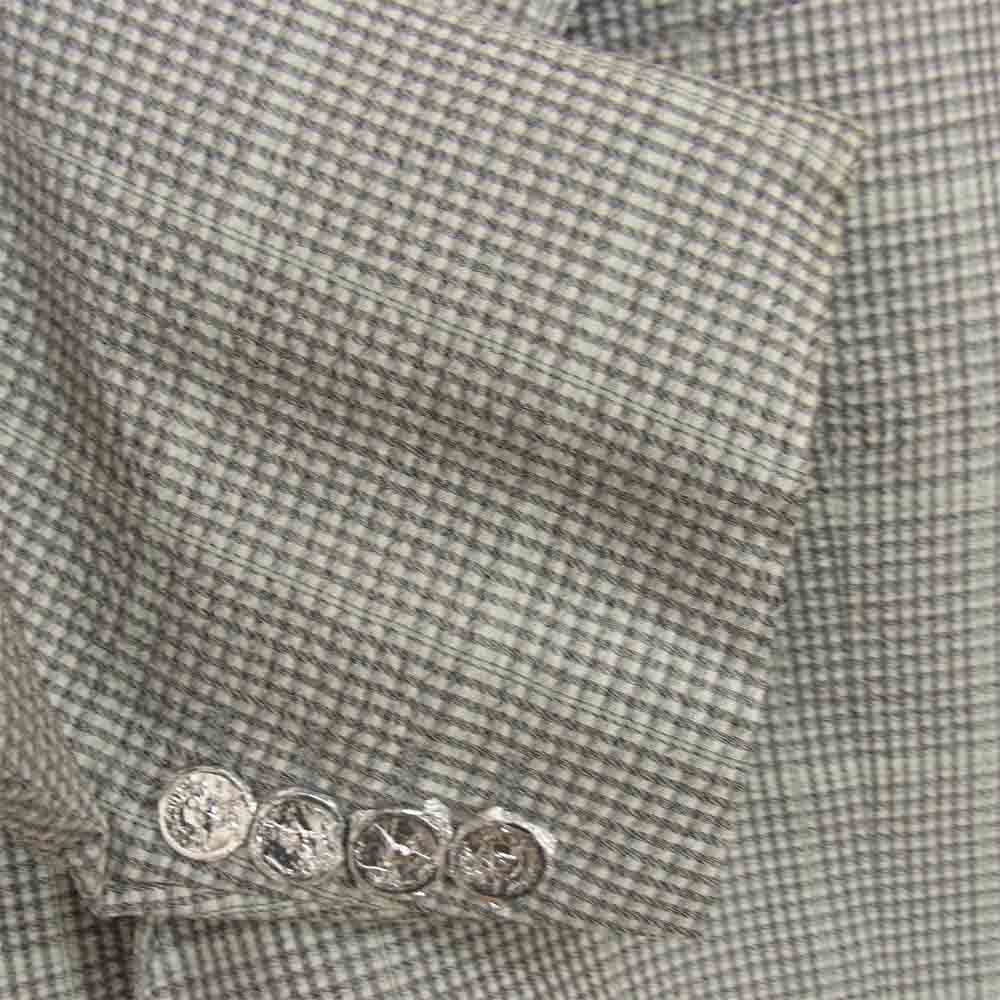 Aquascutum アクアスキュータム 100AB7 シングル スーツ シルク ジャケット グレー系 サイズ表記無【中古】