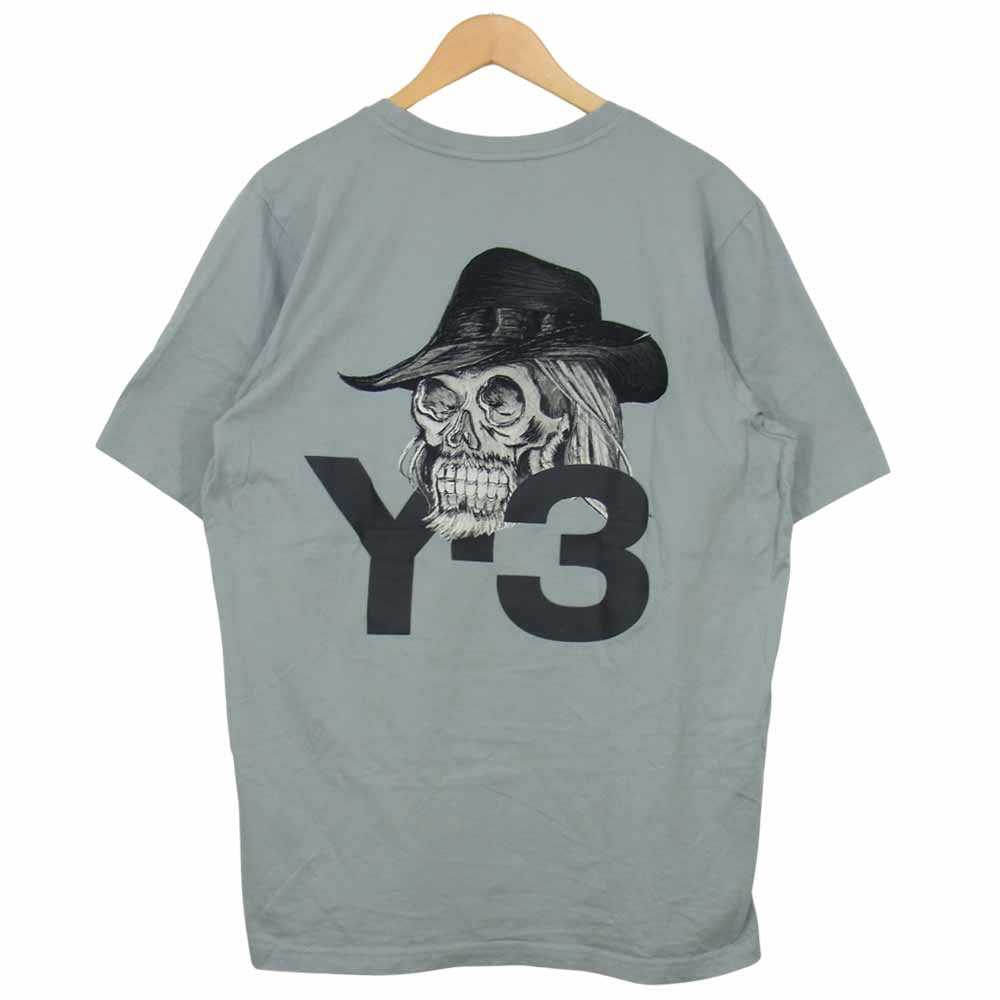 Yohji Yamamoto ヨウジヤマモト 19SS EH5757 Y-3 Yohji Skull Tee 半袖 クルーネック Tシャツ グレー系 M【中古】