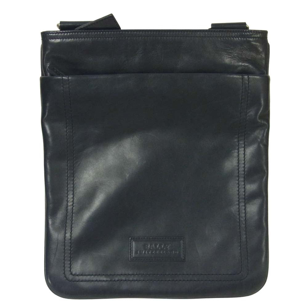 BALLY バリー Terino Leather Shoulder Bag レザー ショルダー バッグ ネイビー系【中古】
