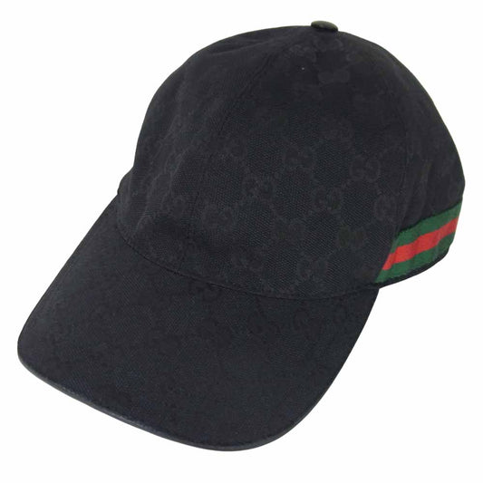 GUCCI グッチ 200035 国内正規品 オリジナル GGキャンバス ベースボール キャップ ブラック系 XL 60【中古】