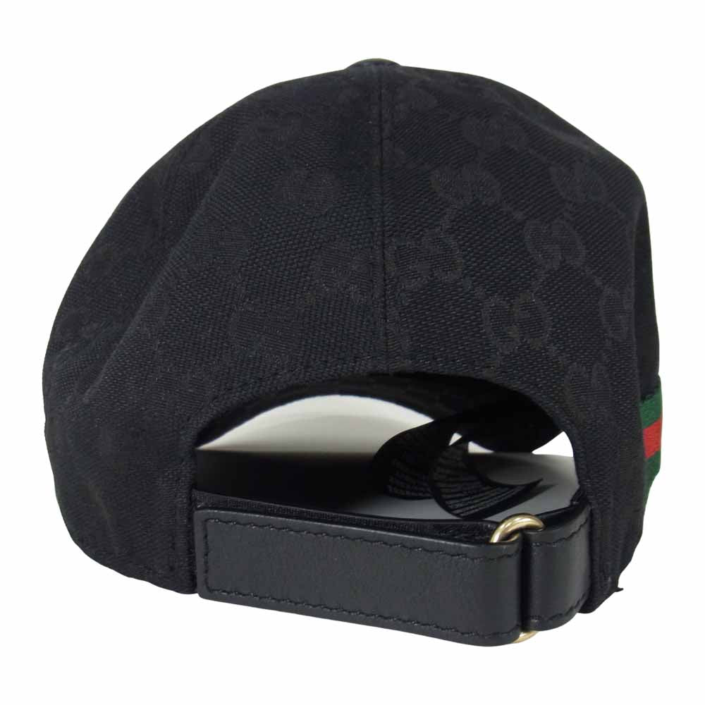 GUCCI グッチ 200035 国内正規品 オリジナル GGキャンバス ベースボール キャップ ブラック系 XL 60【中古】