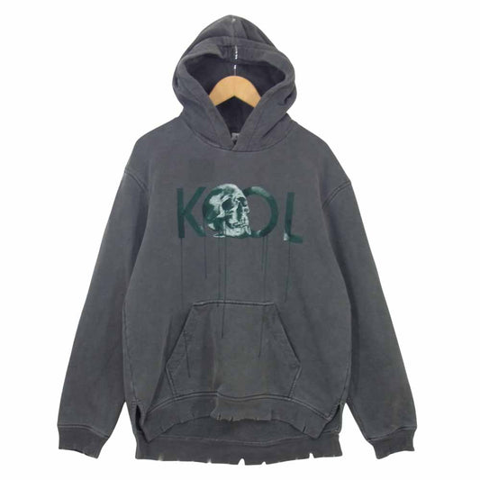 アルケミスト 18SS PERFECT HOODIE KOOL パーフェクトフーディー ダメージ加工 パーカー グレー系 XL【中古】
