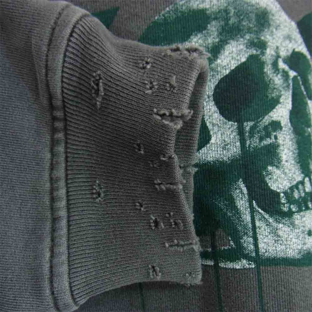 アルケミスト 18SS PERFECT HOODIE KOOL パーフェクトフーディー ダメージ加工 パーカー グレー系 XL【中古】