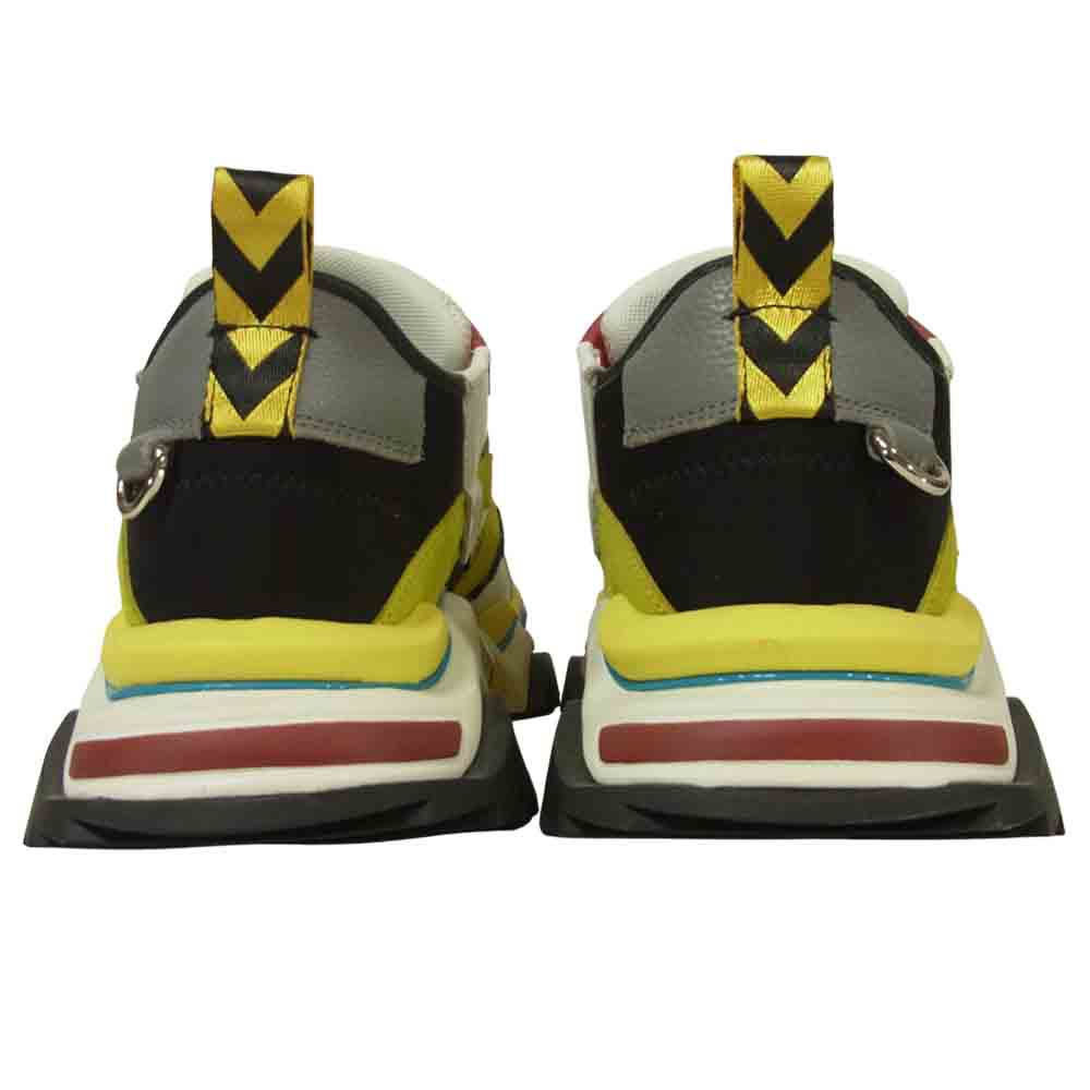 カルバンクライン 205W39NYC STRIKE SNEAKER レザー ストライク スニーカー イエロー系 US9【極上美品】【中古】