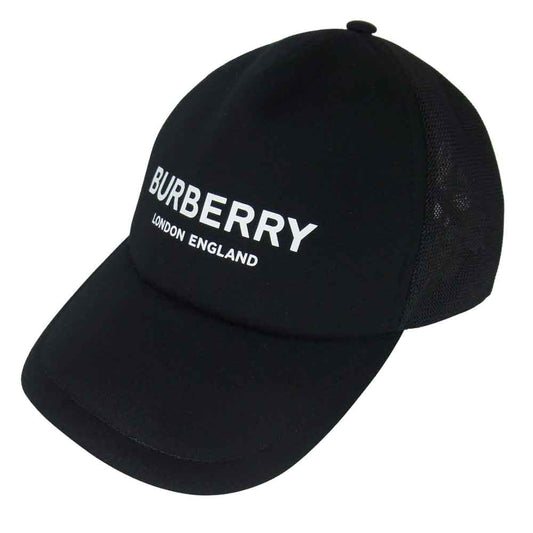 BURBERRY バーバリー 国内正規品 Trucker Baseball Cap トラッカー ベースボール キャップ ブラック系 XL【中古】