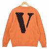 OFF-WHITE オフホワイト 国内正規品 ヴィーロン VLONE Every Living Creative Dies Alone Sweat 袖プリントバックプリントスウェット オレンジ系 S【中古】