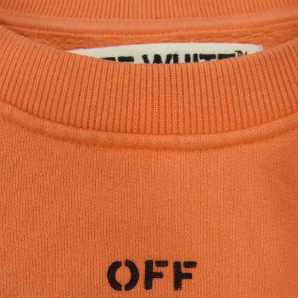 OFF-WHITE オフホワイト 国内正規品 ヴィーロン VLONE Every Living Creative Dies Alone Sweat 袖プリントバックプリントスウェット オレンジ系 S【中古】