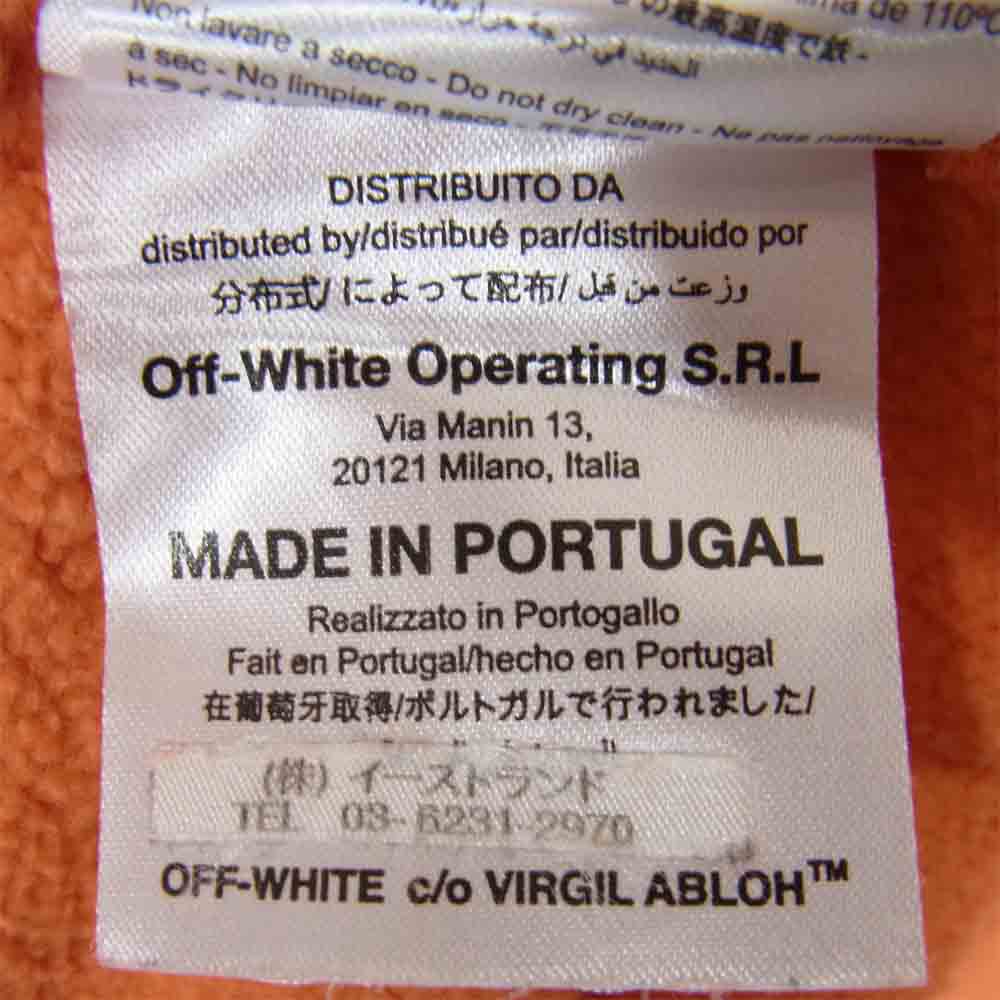 OFF-WHITE オフホワイト 国内正規品 ヴィーロン VLONE Every Living Creative Dies Alone Sweat 袖プリントバックプリントスウェット オレンジ系 S【中古】
