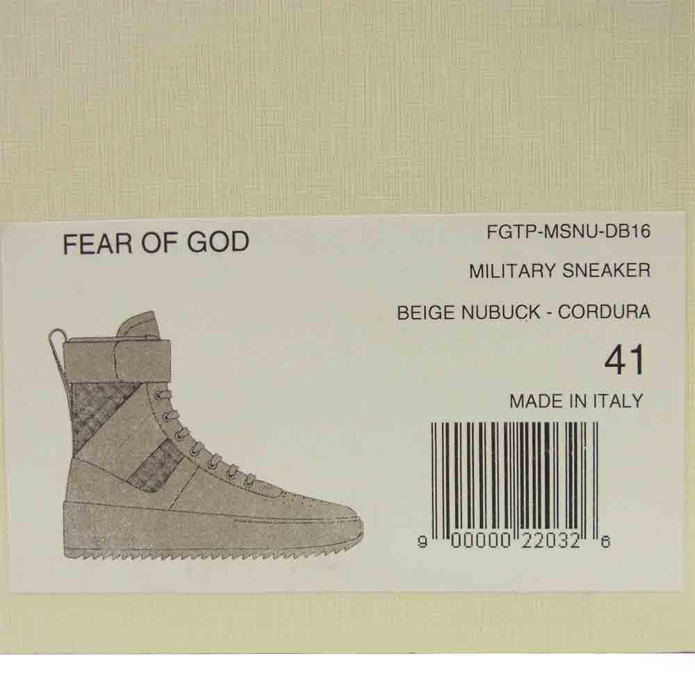 FEAR OF GOD フィアオブゴッド FGTP-MSNU-DB16 MILITARY SNEAKER ミリタリー スニーカー ベージュ系【中古】