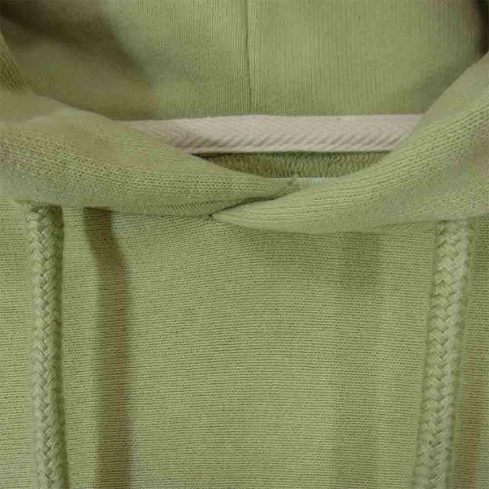 OFF-WHITE オフホワイト 18SS OMBB027S18875050 国内正規品 チャンピオン Champion Hooded Sweatshirt バックアローダメージ加工プルオーバーパーカー ライトグリーン系 M【中古】