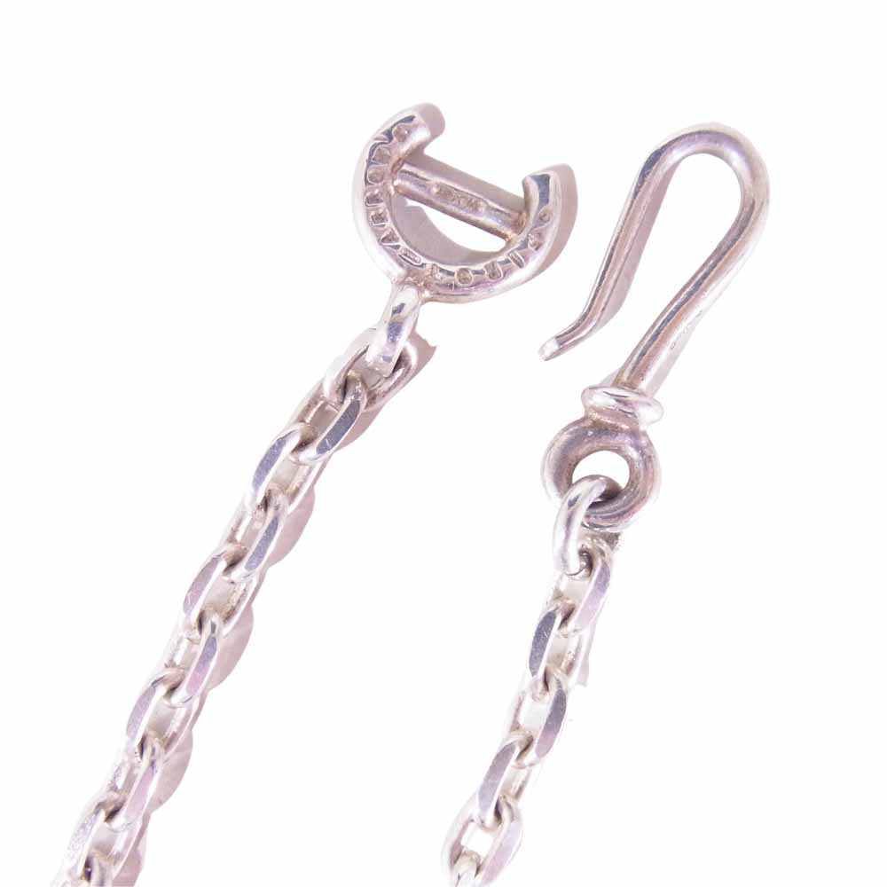 FIRST ARROW's ファーストアローズ フェザー K18付　唐草彫り タタキメタル ネックレスチェーン シルバー系【中古】
