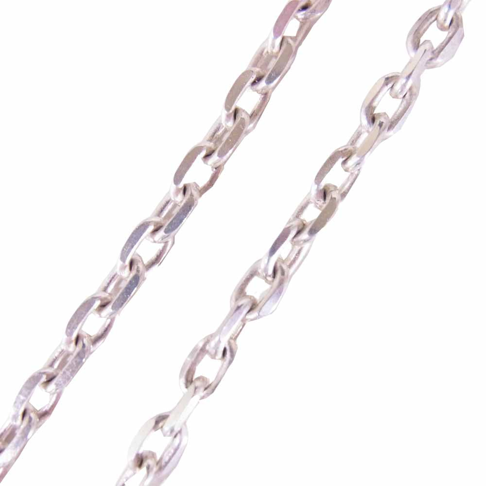 FIRST ARROW's ファーストアローズ フェザー K18付　唐草彫り タタキメタル ネックレスチェーン シルバー系【中古】