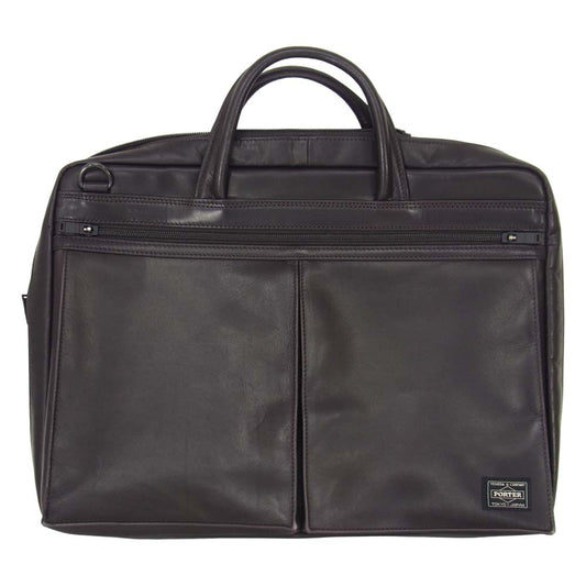 PORTER ポーター AMAZE アメイズ 2way ブリーフケース バッグ ダークブラウン系【美品】【中古】