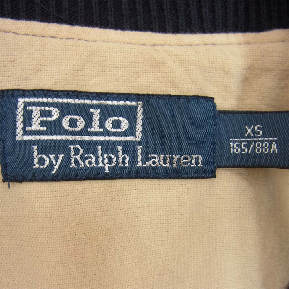 RALPH LAUREN ラルフローレン 国内正規品 コットンナイロン カレッジ スタジャン ブルゾン ネイビー系 XS【中古】