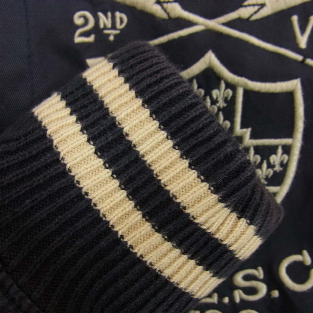 RALPH LAUREN ラルフローレン 国内正規品 コットンナイロン カレッジ スタジャン ブルゾン ネイビー系 XS【中古】