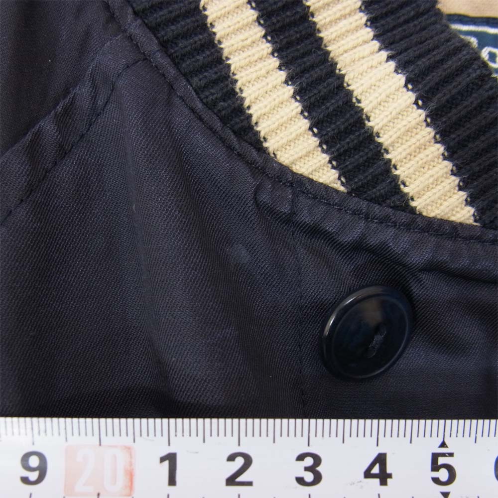 RALPH LAUREN ラルフローレン 国内正規品 コットンナイロン カレッジ スタジャン ブルゾン ネイビー系 XS【中古】