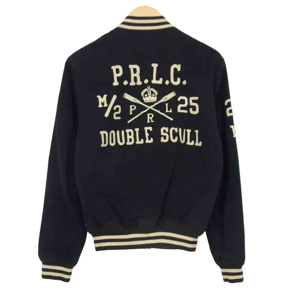 RALPH LAUREN ラルフローレン 国内正規品 コットン ナイロン リバーシブル スタジャン ブルゾン ブラック系 S【中古】