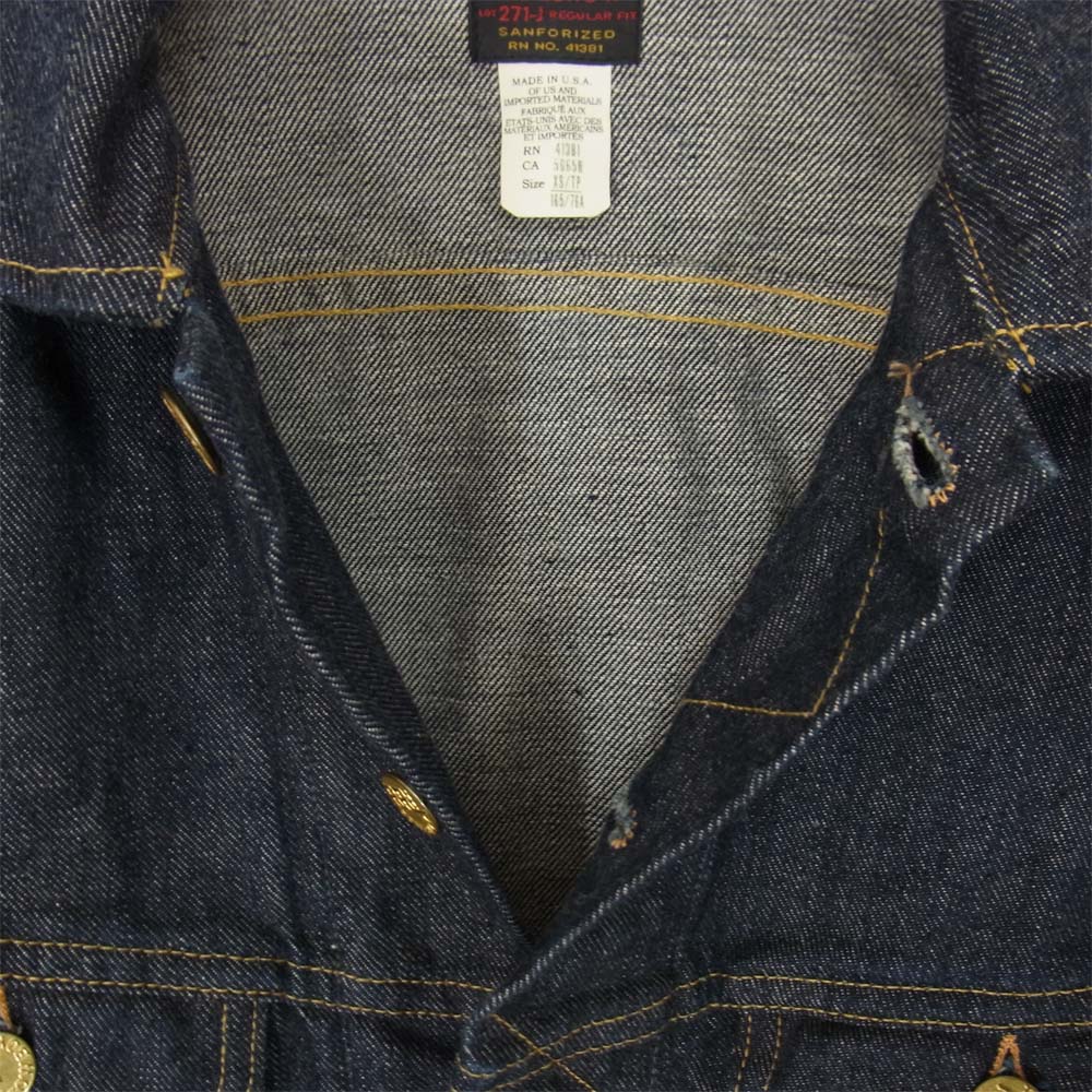 RRL ダブルアールエル 国内正規品 USA製 Lee 101-Jタイプ デニムジャケット インディゴブルー系 S【美品】【中古】