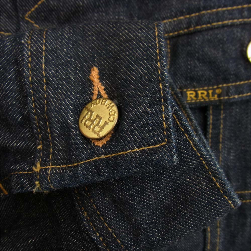 RRL ダブルアールエル 国内正規品 USA製 Lee 101-Jタイプ デニムジャケット インディゴブルー系 S【美品】【中古】