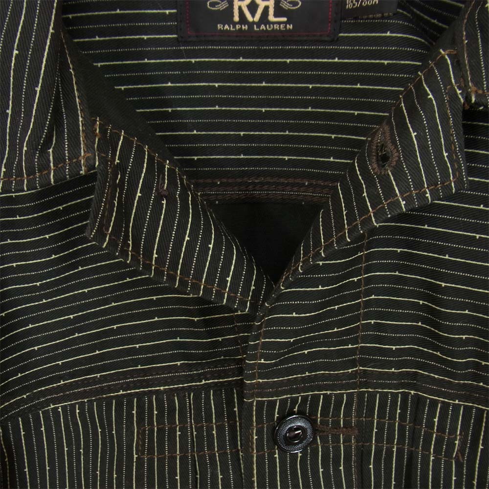 RRL ダブルアールエル 国内正規品 1st Type Jacket ストライプジャケット ブラック系 XS【美品】【中古】