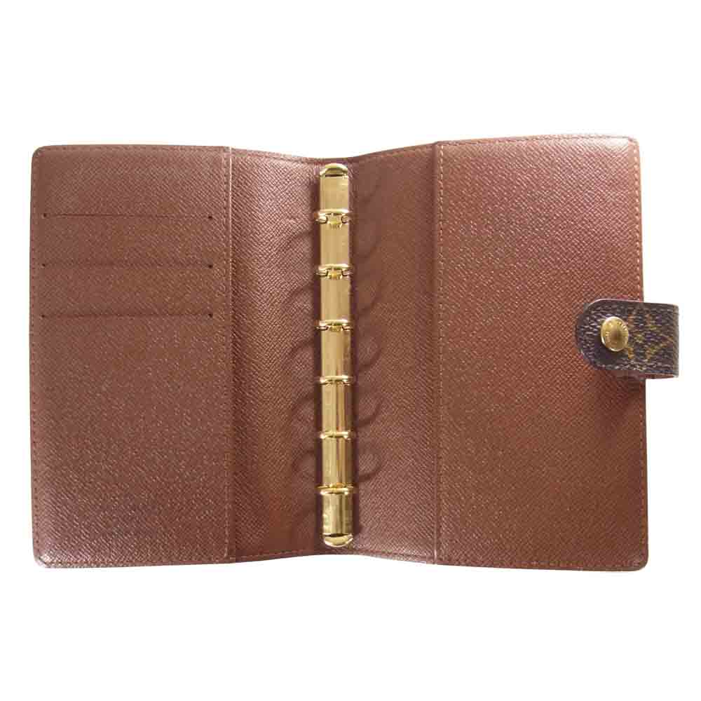 LOUIS VUITTON ルイ・ヴィトン R20005 アジェンダ PM モノグラム 手帳カバー 6穴 ブラウン系【中古】