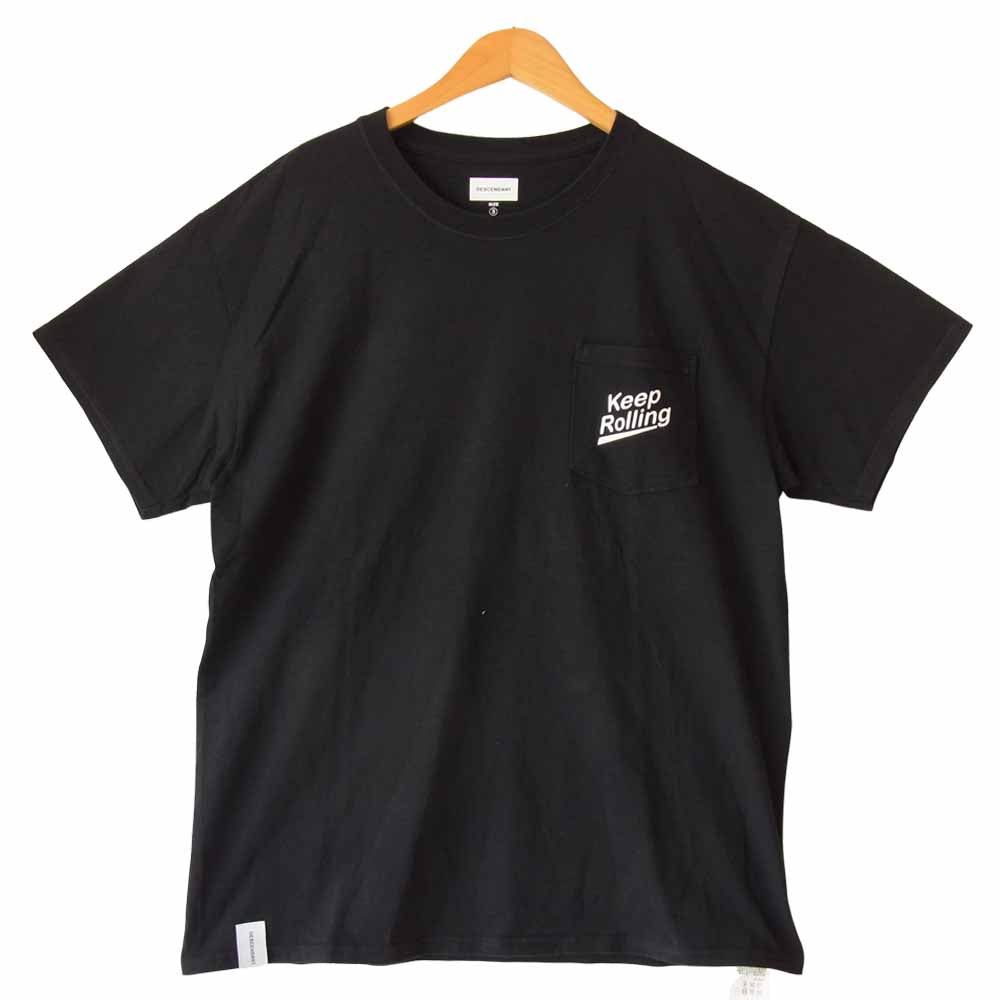 DESCENDANT ディセンダント 19SS 191TNDS-CSM03S OVAL CREW NECK SS ポケット 半袖 Ｔシャツ ブラック系 3【中古】