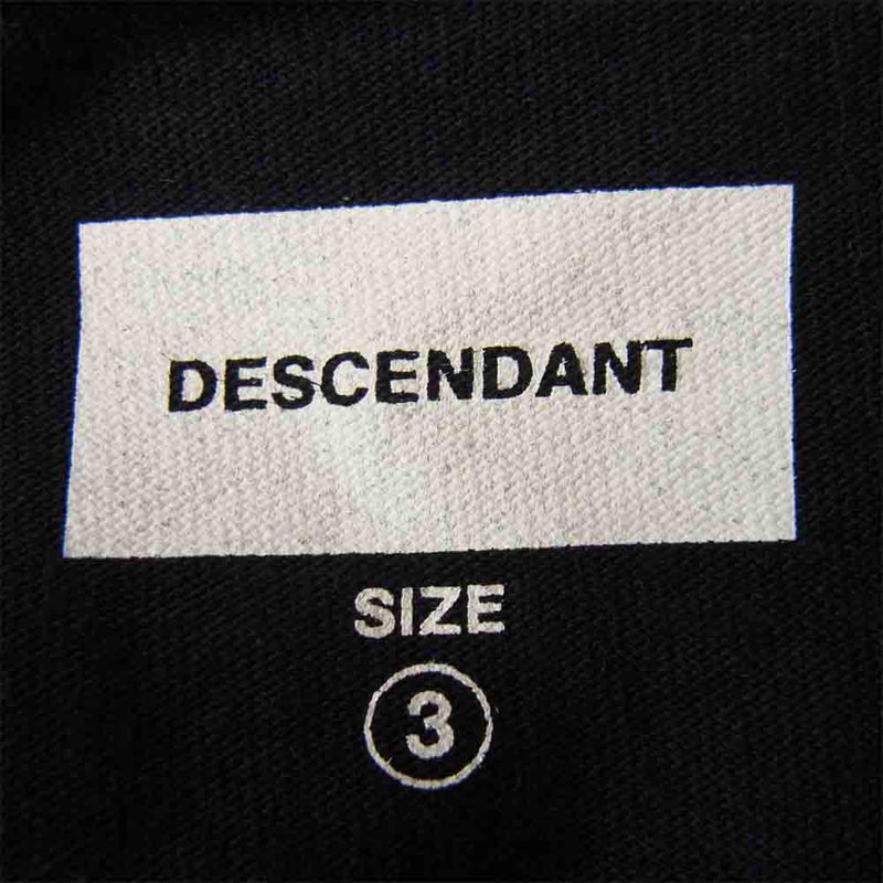 DESCENDANT ディセンダント 19SS 191TNDS-CSM03S OVAL CREW NECK SS ポケット 半袖 Ｔシャツ ブラック系 3【中古】