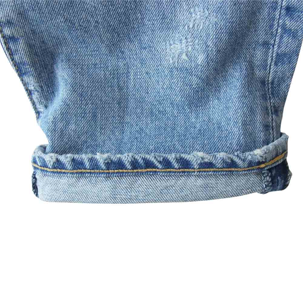 DESCENDANT ディセンダント 19SS 191WVDS-PTM03 DIN-4 02 TRASH JEANS クラッシュ リペア加工 デニム パンツ インディゴブルー系 3【中古】